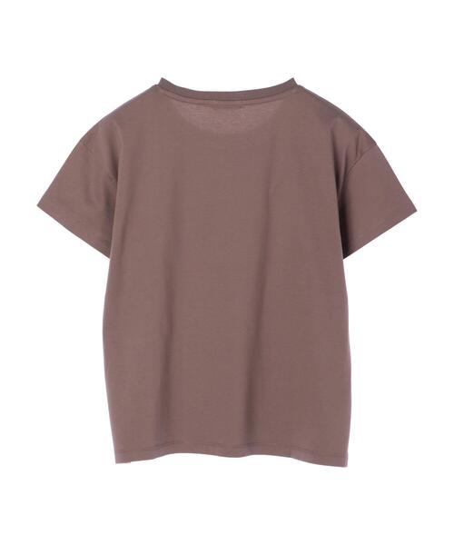 earth music&ecology（アースミュージックアンドエコロジー）の「ミニロゴTシャツ ＊（Tシャツ/カットソー・レディース・ブラック/モカ/オフホワイト/ピンク/ベージュ/サックスブルー・S/M）」の16枚目の写真