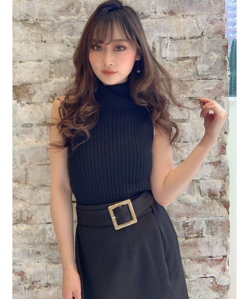 RESEXXY(リゼクシー)の「ハイネックアメスリニット(ニット/セーター・レディース・ブラック/オレンジ/ブラウン/ベージュ・FREE)」の19枚目の写真