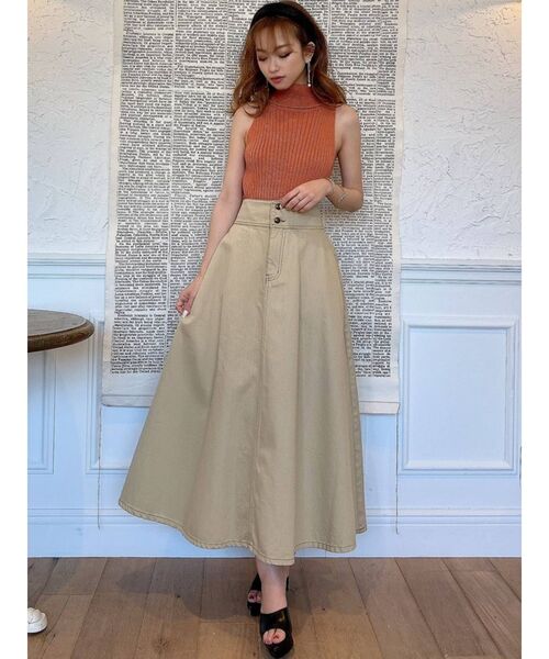 RESEXXY(リゼクシー)の「ハイネックアメスリニット(ニット/セーター・レディース・ブラック/オレンジ/ブラウン/ベージュ・FREE)」の6枚目の写真