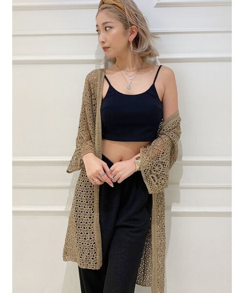 GYDA（ジェイダ）の「【SETUP着用可】クロシェニットカーデ（カーディガン/ボレロ・レディース・ベージュ/ブラウン/アイボリー・FREE）」の11枚目の写真