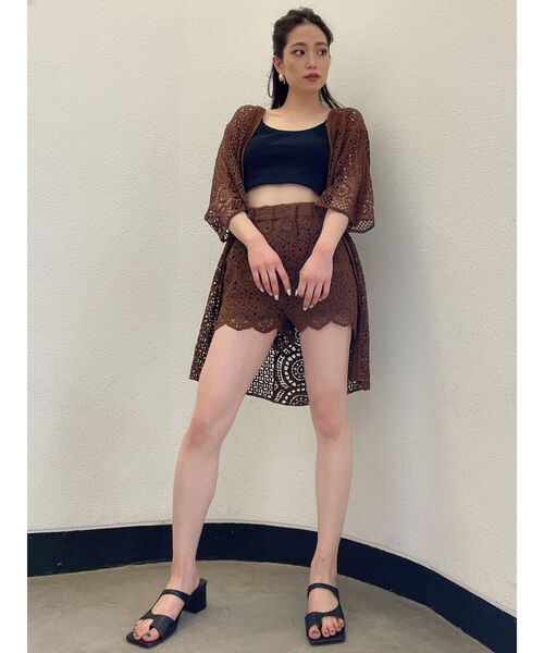 GYDA（ジェイダ）の「【SETUP着用可】クロシェニットカーデ（カーディガン/ボレロ・レディース・ベージュ/ブラウン/アイボリー・FREE）」の15枚目の写真