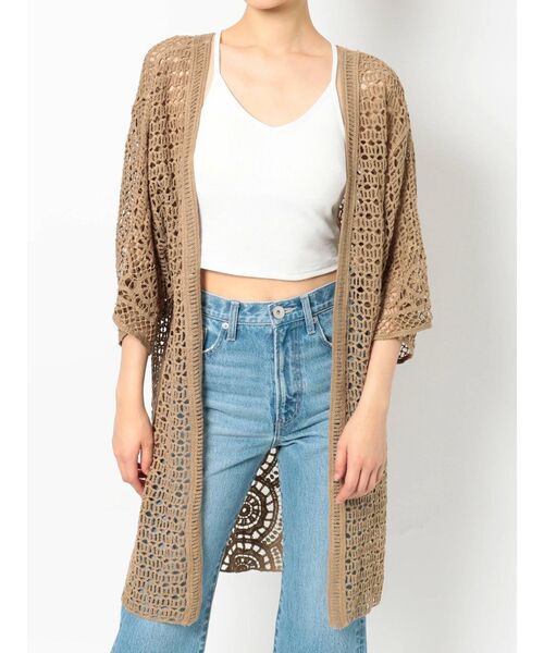GYDA（ジェイダ）の「【SETUP着用可】クロシェニットカーデ（カーディガン/ボレロ・レディース・ベージュ/ブラウン/アイボリー・FREE）」の21枚目の写真