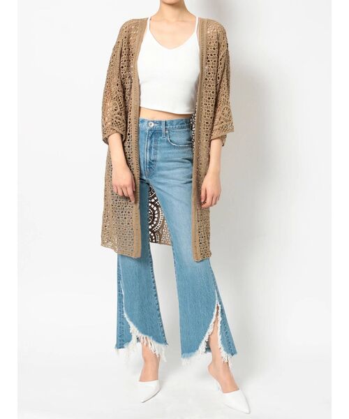 GYDA（ジェイダ）の「【SETUP着用可】クロシェニットカーデ（カーディガン/ボレロ・レディース・ベージュ/ブラウン/アイボリー・FREE）」の22枚目の写真