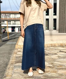 デニム・ツイルフレアロングスカート