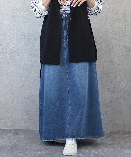 ノーブルＮＥＥＤＢＹデニムロングスカートSizeМ ついに入荷！「NEED by heritage」デニムスカートで作るサマー