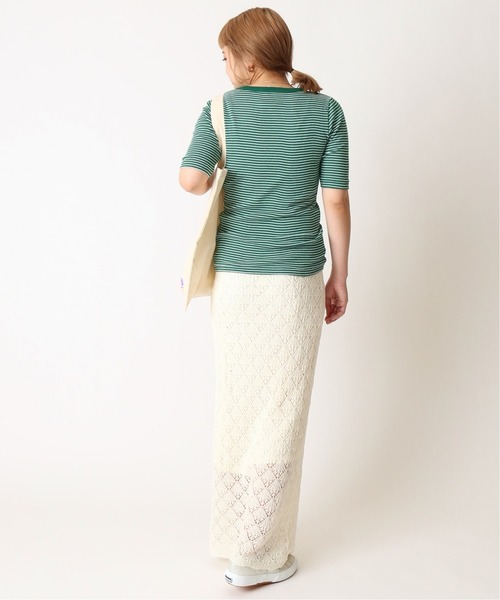 U by SPICK&SPAN(ユーバイスピックアンドスパン)の「【MILLER/ミラー】 ボーダー5分袖クルーネックプルオーバー2◆(Tシャツ/カットソー・レディース・グリーン/サックスブルー/レッド・FREE)」の17枚目の写真