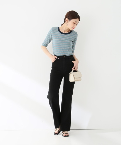 U by SPICK&SPAN(ユーバイスピックアンドスパン)の「【MILLER/ミラー】 ボーダー5分袖クルーネックプルオーバー2◆(Tシャツ/カットソー・レディース・グリーン/サックスブルー/レッド・FREE)」の22枚目の写真