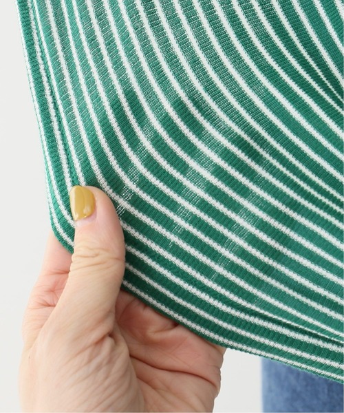 U by SPICK&SPAN(ユーバイスピックアンドスパン)の「【MILLER/ミラー】 ボーダー5分袖クルーネックプルオーバー2◆(Tシャツ/カットソー・レディース・グリーン/サックスブルー/レッド・FREE)」の20枚目の写真