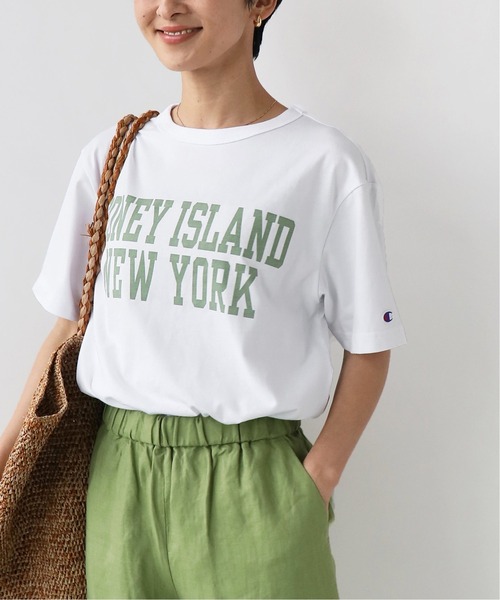 Champion(チャンピオン)の「【CHAMPION/チャンピオン】SMU 20s/1 USA Cotton Jersey:別注Tシャツ◆(Tシャツ/カットソー・レディース・ホワイト/ブラウン系その他・LARGE)」の7枚目の写真