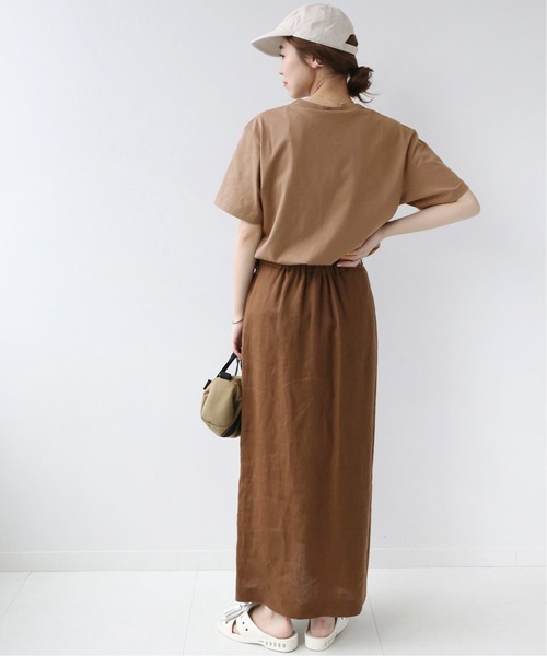 Champion(チャンピオン)の「【CHAMPION/チャンピオン】SMU 20s/1 USA Cotton Jersey:別注Tシャツ◆(Tシャツ/カットソー・レディース・ホワイト/ブラウン系その他・LARGE)」の4枚目の写真