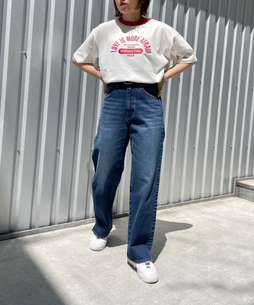 PBLIM（ページボーイリム）の「【PAGEBOYLIM】リンガーT（Tシャツ/カットソー・レディース・ホワイト×レッド/ホワイト×ブルー・MEDIUM）」の15枚目の写真