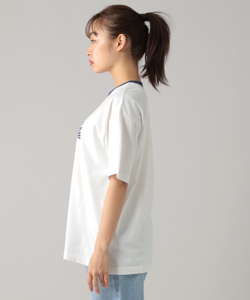 PBLIM（ページボーイリム）の「【PAGEBOYLIM】リンガーT（Tシャツ/カットソー・レディース・ホワイト×レッド/ホワイト×ブルー・MEDIUM）」の4枚目の写真