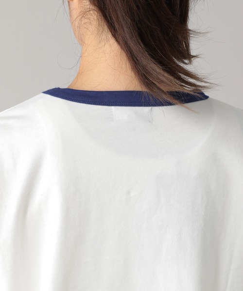 PBLIM（ページボーイリム）の「【PAGEBOYLIM】リンガーT（Tシャツ/カットソー・レディース・ホワイト×レッド/ホワイト×ブルー・MEDIUM）」の6枚目の写真