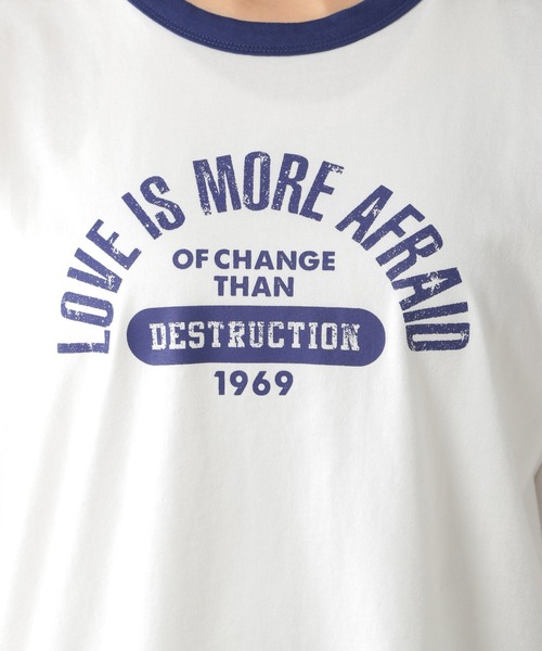 PBLIM（ページボーイリム）の「【PAGEBOYLIM】リンガーT（Tシャツ/カットソー・レディース・ホワイト×レッド/ホワイト×ブルー・MEDIUM）」の9枚目の写真