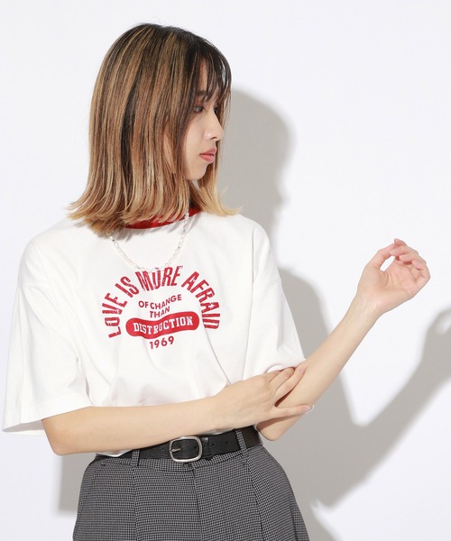 PBLIM（ページボーイリム）の「【PAGEBOYLIM】リンガーT（Tシャツ/カットソー・レディース・ホワイト×レッド/ホワイト×ブルー・MEDIUM）」の19枚目の写真