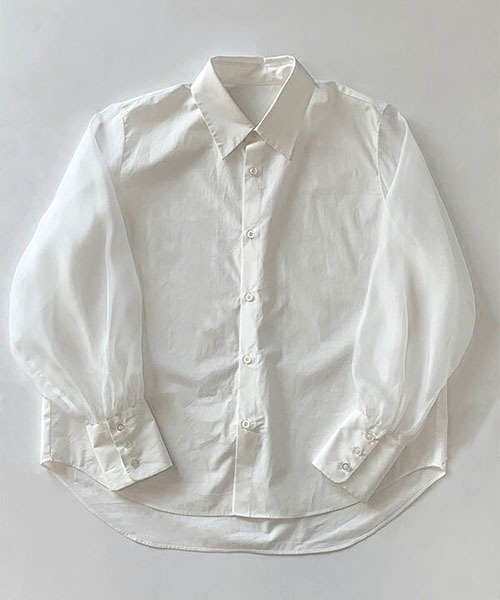 CREDONA（クレドナ）の「シアースリーブSH（シャツ/ブラウス・レディース・ホワイト/ブラック・FREE）」の11枚目の写真