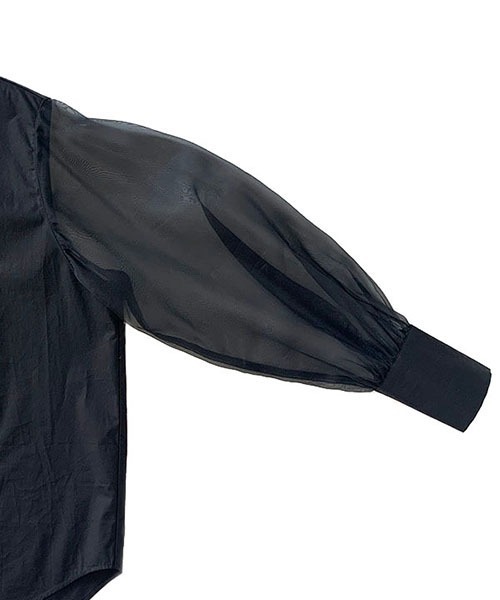 CREDONA（クレドナ）の「シアースリーブSH（シャツ/ブラウス・レディース・ホワイト/ブラック・FREE）」の19枚目の写真