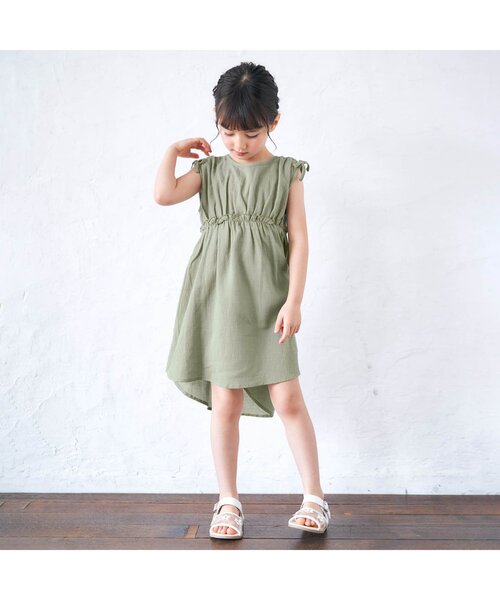 apres les cours（アプレレクール）の「カラフルフレアワンピース（ワンピース・キッズ・ピンク/イエロー/ミント/オレンジ/サックスブルー・100/80/90/130/110/140/120）」の6枚目の写真