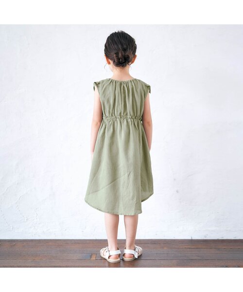 apres les cours（アプレレクール）の「カラフルフレアワンピース（ワンピース・キッズ・ピンク/イエロー/ミント/オレンジ/サックスブルー・100/80/90/130/110/140/120）」の7枚目の写真