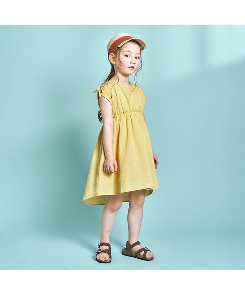 apres les cours（アプレレクール）の「カラフルフレアワンピース（ワンピース・キッズ・ピンク/イエロー/ミント/オレンジ/サックスブルー・100/80/90/130/110/140/120）」の8枚目の写真