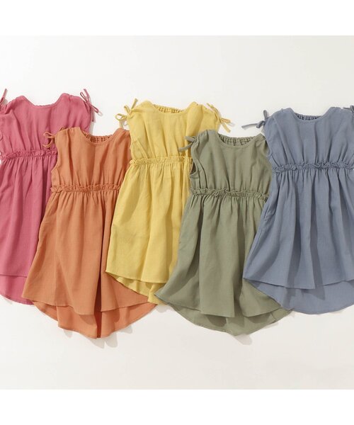 apres les cours（アプレレクール）の「カラフルフレアワンピース（ワンピース・キッズ・ピンク/イエロー/ミント/オレンジ/サックスブルー・100/80/90/130/110/140/120）」の10枚目の写真