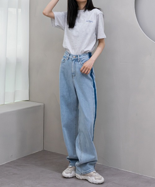 UNE MANSION(ユヌマンション)の「サイドラインポイントデニムパンツ(デニムパンツ・レディース・ブルー・SMALL/MEDIUM/LARGE)」の12枚目の写真