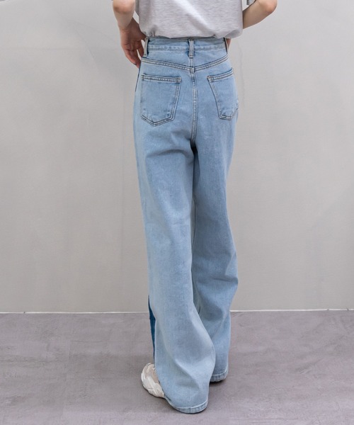 UNE MANSION(ユヌマンション)の「サイドラインポイントデニムパンツ(デニムパンツ・レディース・ブルー・SMALL/MEDIUM/LARGE)」の9枚目の写真