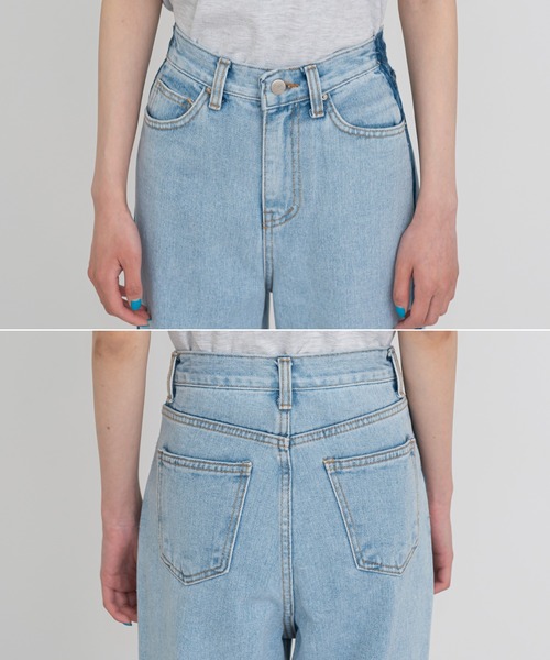 UNE MANSION(ユヌマンション)の「サイドラインポイントデニムパンツ(デニムパンツ・レディース・ブルー・SMALL/MEDIUM/LARGE)」の7枚目の写真