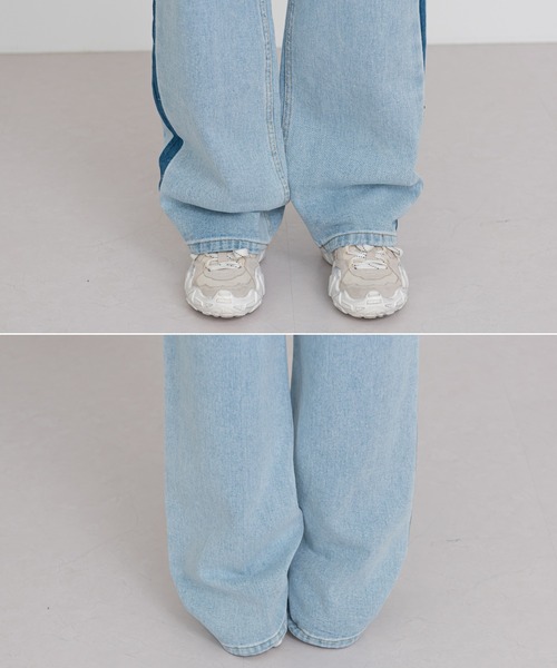 UNE MANSION(ユヌマンション)の「サイドラインポイントデニムパンツ(デニムパンツ・レディース・ブルー・SMALL/MEDIUM/LARGE)」の15枚目の写真