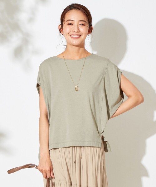 ANY SIS(エニィスィス)の「【北見ハッカコラボ】ドルマンスリーブ トップス(Tシャツ/カットソー・レディース・ローズ系/ライトグリーン系/ネイビー系/ホワイト系/イエロー系・2)」の3枚目の写真