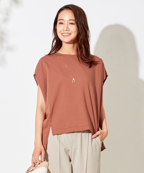 ANY SIS(エニィスィス)の「【北見ハッカコラボ】ドルマンスリーブ トップス(Tシャツ/カットソー・レディース・ローズ系/ライトグリーン系/ネイビー系/ホワイト系/イエロー系・2)」の5枚目の写真