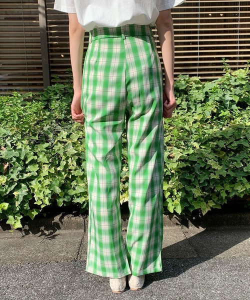 titty＆Co. PETIT（ティティアンドコープティ）の「【titty&Co.PETIT】チェックスリットスラックス（スラックス・レディース・グリーン/ライトブルー・SMALL/MEDIUM）」の7枚目の写真