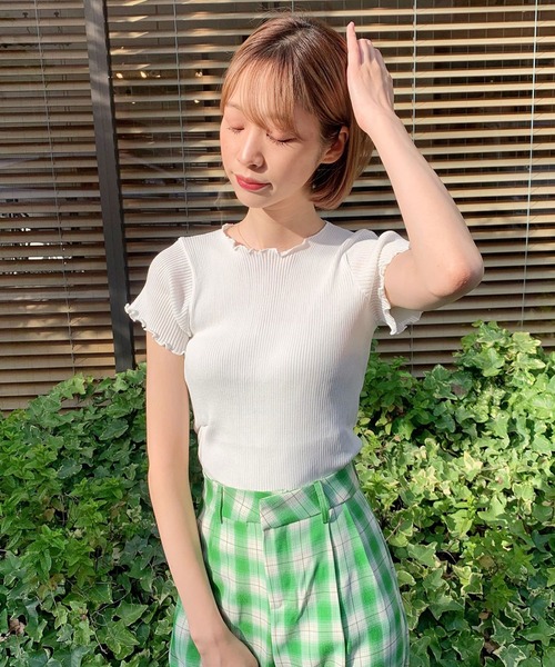 titty＆Co. PETIT（ティティアンドコープティ）の「【titty&Co.PETIT】チェックスリットスラックス（スラックス・レディース・グリーン/ライトブルー・SMALL/MEDIUM）」の9枚目の写真