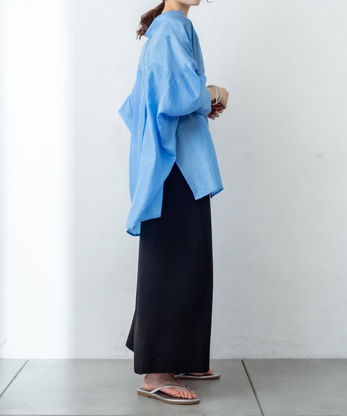 mystic(ミスティック)の「シアードルマンシャツ(シャツ/ブラウス・レディース・オフホワイト/ピンク/ブルー/ベージュ/ブラウン・FREE)」の15枚目の写真