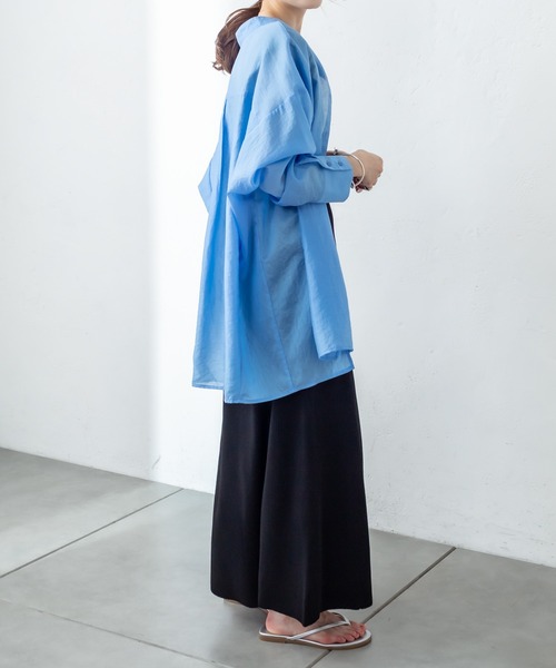 mystic(ミスティック)の「シアードルマンシャツ(シャツ/ブラウス・レディース・オフホワイト/ピンク/ブルー/ベージュ/ブラウン・FREE)」の19枚目の写真