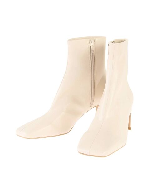 LAGUNAMOON（ラグナムーン）の「ミニマルスクエアショートブーツ（その他シューズ・レディース・アイボリー/ブラック/ベージュ・SMALL/MEDIUM）」の2枚目の写真