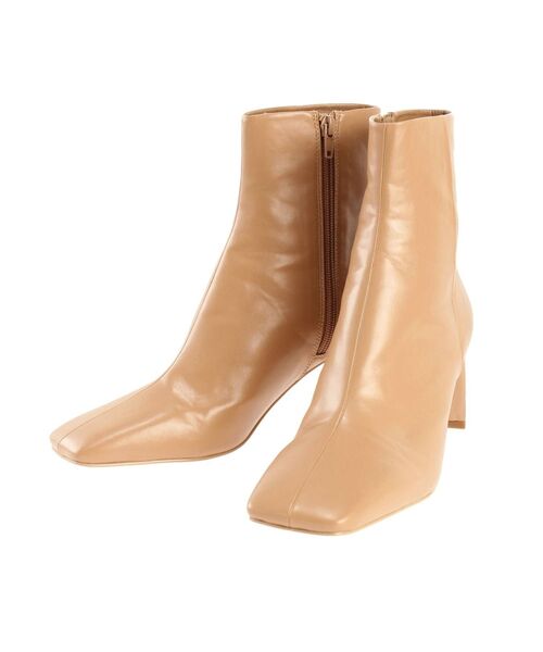 LAGUNAMOON（ラグナムーン）の「ミニマルスクエアショートブーツ（その他シューズ・レディース・アイボリー/ブラック/ベージュ・SMALL/MEDIUM）」の18枚目の写真