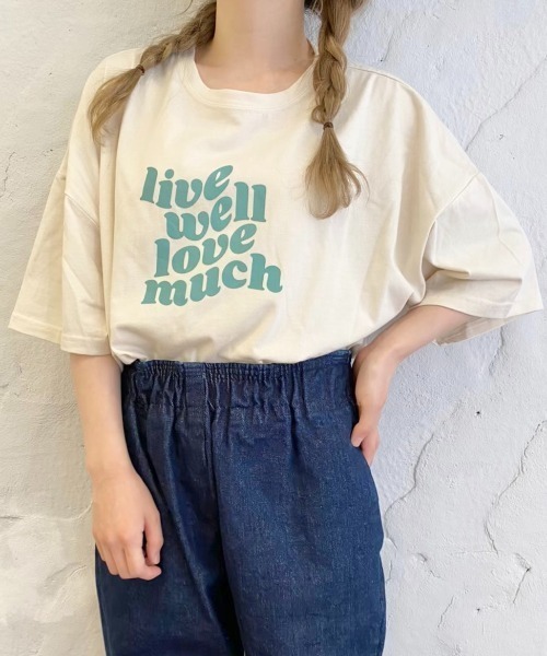 nemne store(ネンネストア)の「夏がはじまるロゴフォトアソートプリントT(Tシャツ/カットソー・レディース・ホワイト/ベージュ/パープル/オフホワイト/オレンジ/アイボリー/オートミール/ホワイト系その他・フリー)」の3枚目の写真