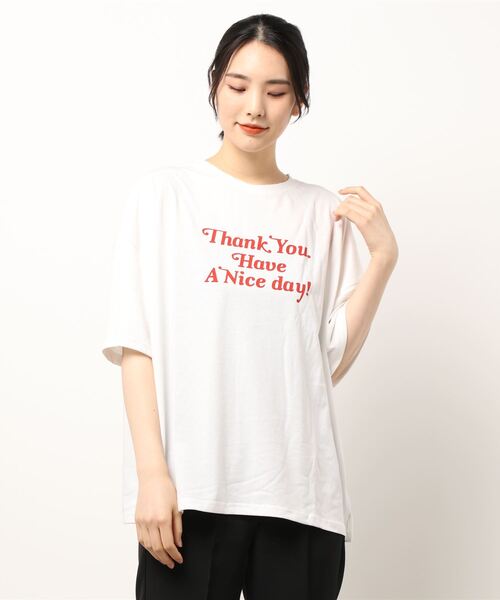 nemne store(ネンネストア)の「夏がはじまるロゴフォトアソートプリントT(Tシャツ/カットソー・レディース・ホワイト/ベージュ/パープル/オフホワイト/オレンジ/アイボリー/オートミール/ホワイト系その他・フリー)」の15枚目の写真