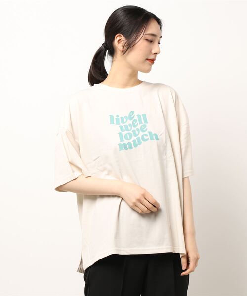 nemne store(ネンネストア)の「夏がはじまるロゴフォトアソートプリントT(Tシャツ/カットソー・レディース・ホワイト/ベージュ/パープル/オフホワイト/オレンジ/アイボリー/オートミール/ホワイト系その他・フリー)」の16枚目の写真