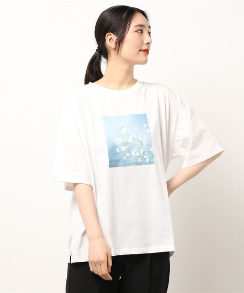 nemne store(ネンネストア)の「夏がはじまるロゴフォトアソートプリントT(Tシャツ/カットソー・レディース・ホワイト/ベージュ/パープル/オフホワイト/オレンジ/アイボリー/オートミール/ホワイト系その他・フリー)」の18枚目の写真