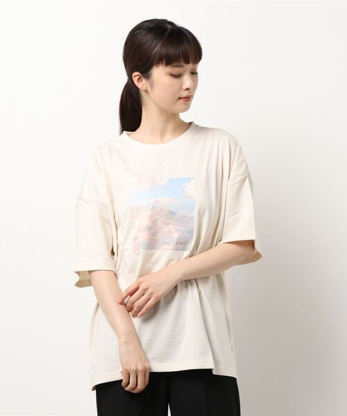nemne store(ネンネストア)の「夏がはじまるロゴフォトアソートプリントT(Tシャツ/カットソー・レディース・ホワイト/ベージュ/パープル/オフホワイト/オレンジ/アイボリー/オートミール/ホワイト系その他・フリー)」の19枚目の写真