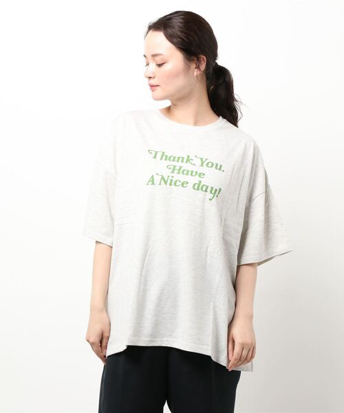 nemne store(ネンネストア)の「夏がはじまるロゴフォトアソートプリントT(Tシャツ/カットソー・レディース・ホワイト/ベージュ/パープル/オフホワイト/オレンジ/アイボリー/オートミール/ホワイト系その他・フリー)」の20枚目の写真