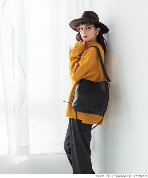 coca（coca）（コカ）の「アクセントステッチマルチウェイバック（ショルダーバッグ・レディース・ブラック/ブラウン・ONE SIZE）」の14枚目の写真