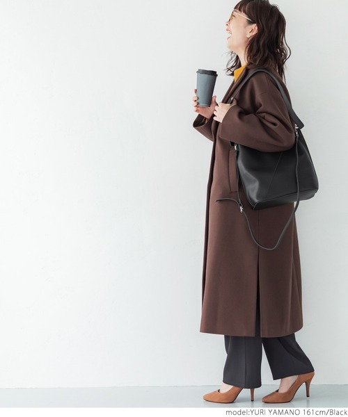 coca（coca）（コカ）の「アクセントステッチマルチウェイバック（ショルダーバッグ・レディース・ブラック/ブラウン・ONE SIZE）」の15枚目の写真