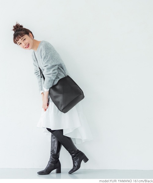 coca（coca）（コカ）の「アクセントステッチマルチウェイバック（ショルダーバッグ・レディース・ブラック/ブラウン・ONE SIZE）」の8枚目の写真