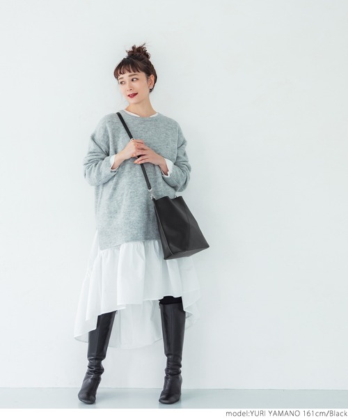 coca（coca）（コカ）の「アクセントステッチマルチウェイバック（ショルダーバッグ・レディース・ブラック/ブラウン・ONE SIZE）」の10枚目の写真