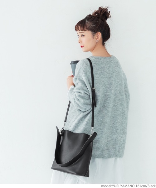 coca（coca）（コカ）の「アクセントステッチマルチウェイバック（ショルダーバッグ・レディース・ブラック/ブラウン・ONE SIZE）」の11枚目の写真