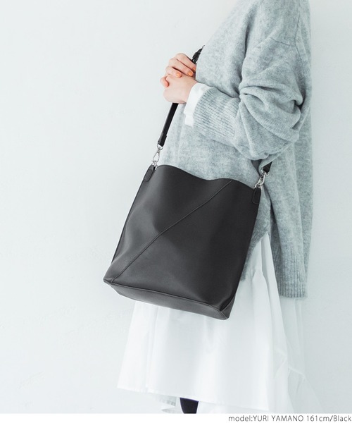 coca（coca）（コカ）の「アクセントステッチマルチウェイバック（ショルダーバッグ・レディース・ブラック/ブラウン・ONE SIZE）」の12枚目の写真