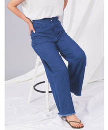 qualite | ルーズデニムハイウエストパンツ(その他パンツ)